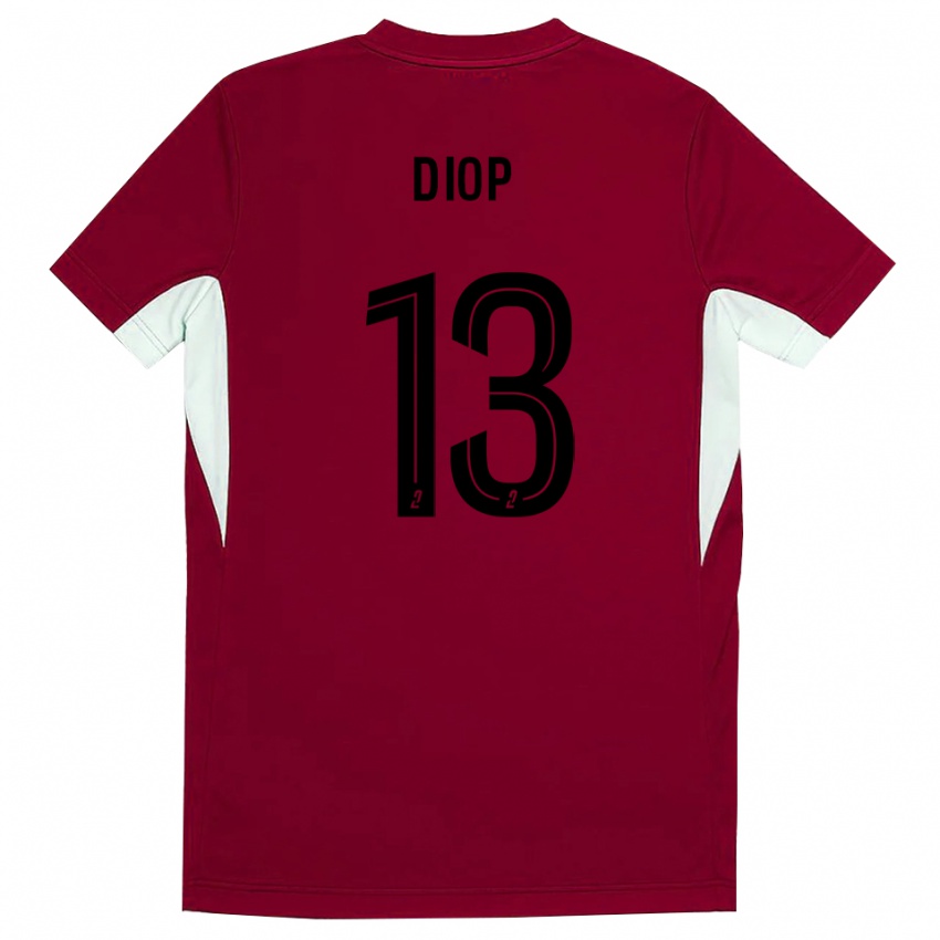 נשים Mamadou Diop #13 שחור אדום חולצת שוער 2025/26 חולצה קצרה