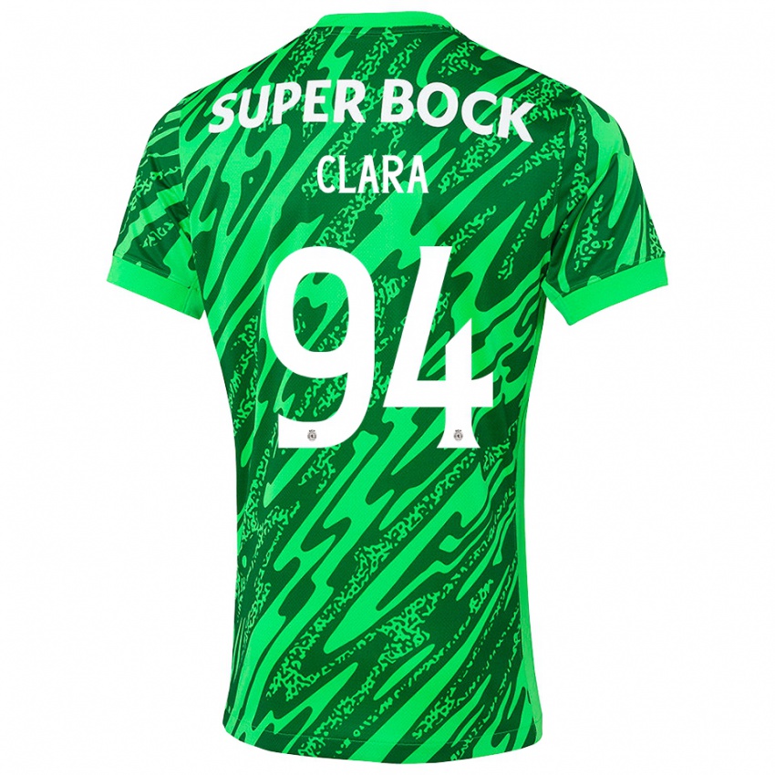 נשים דיוגו קלרה #94 ירוק לבן חולצת שוער 2025/26 חולצה קצרה