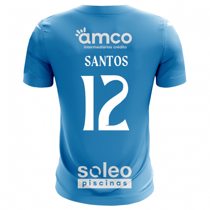 נשים מתיאוס סנטוס #12 כחול לבן חולצת שוער 2025/26 חולצה קצרה