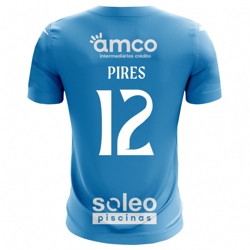 נשים Hugo Pires #12 כחול לבן חולצת שוער 2025/26 חולצה קצרה