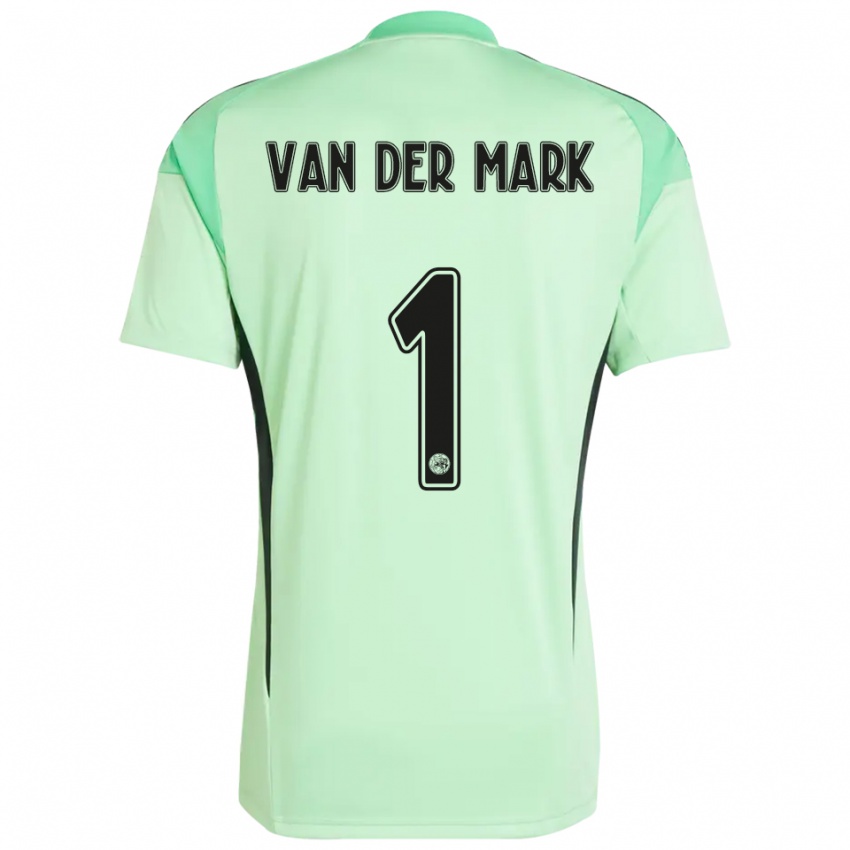 נשים ג׳ספר ואן דר מארק #1 ירוק בהיר שחור חולצת שוער 2025/26 חולצה קצרה