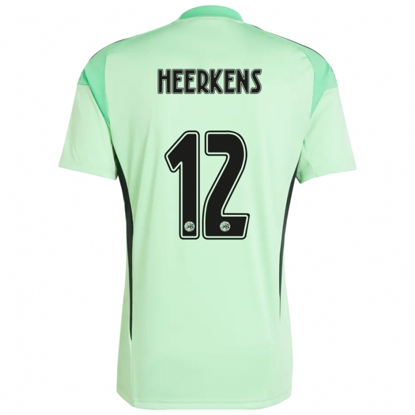 נשים יורי הירקנס #12 ירוק בהיר שחור חולצת שוער 2025/26 חולצה קצרה