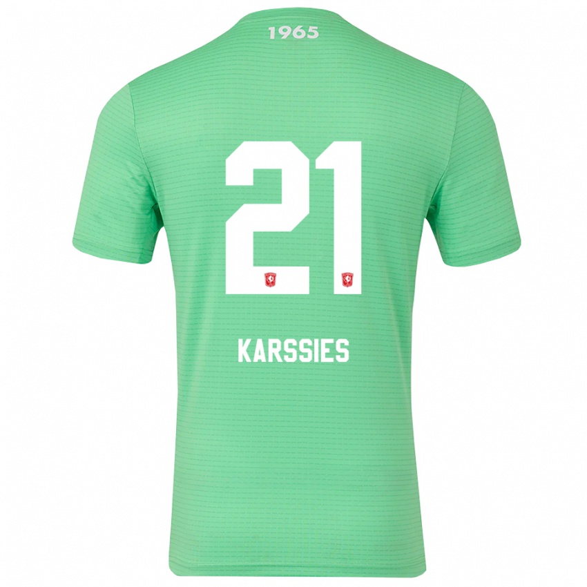 נשים סאם לוקה קרסי #21 ירוק בהיר לבן חולצת שוער 2025/26 חולצה קצרה