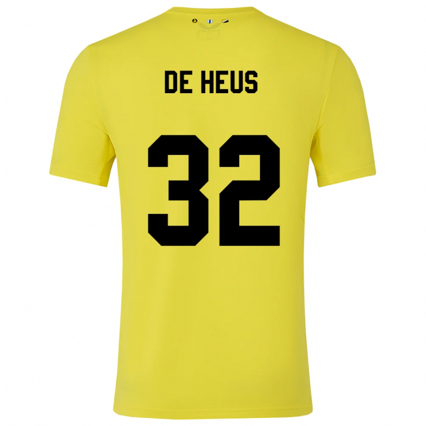 נשים לואיס די האוס #32 צהוב שחור חולצת שוער 2025/26 חולצה קצרה