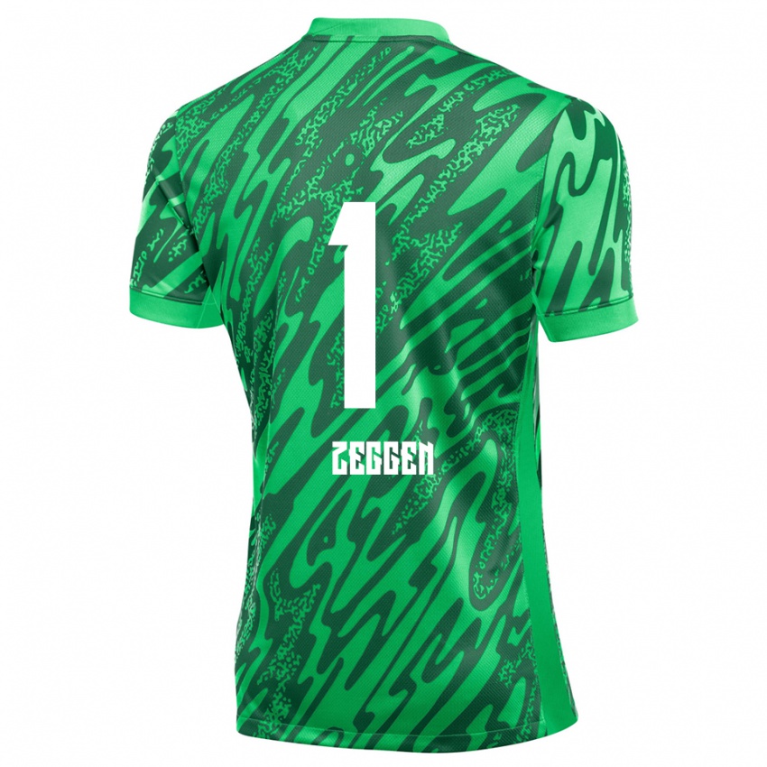 נשים Kiyani Zeggen #1 ירוק לבן חולצת שוער 2025/26 חולצה קצרה