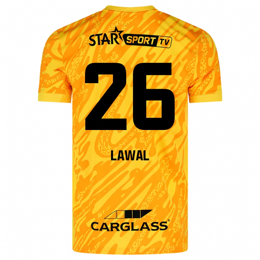 נשים טוביאס לאוואל #26 כתום צהוב שחור חולצת שוער 2025/26 חולצה קצרה