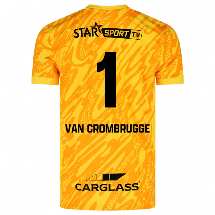 נשים הנדריק ואן קרומברוז' #1 כתום צהוב שחור חולצת שוער 2025/26 חולצה קצרה