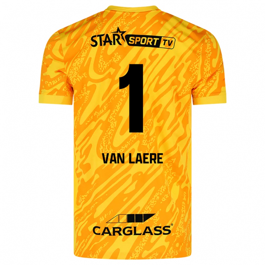 נשים Daan Van Laere #1 כתום צהוב שחור חולצת שוער 2025/26 חולצה קצרה