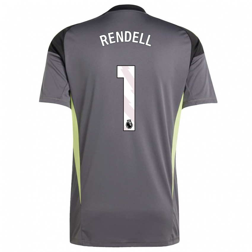 נשים קיילה רנדל #1 אפור כהה לבן חולצת שוער 2025/26 חולצה קצרה