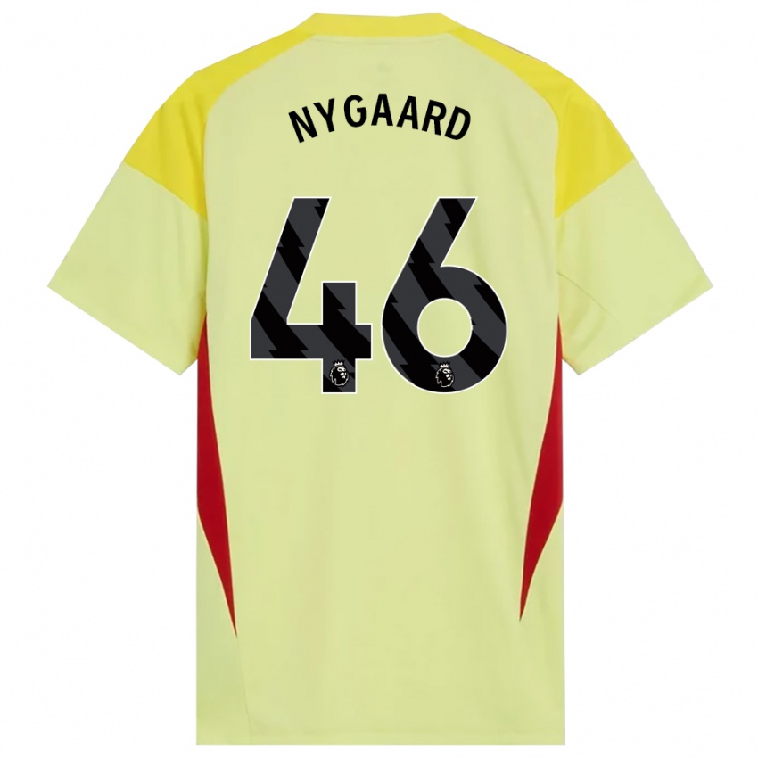 נשים לוקס מרטין ניגארד #46 צהוב אדום שחור חולצת שוער 2025/26 חולצה קצרה