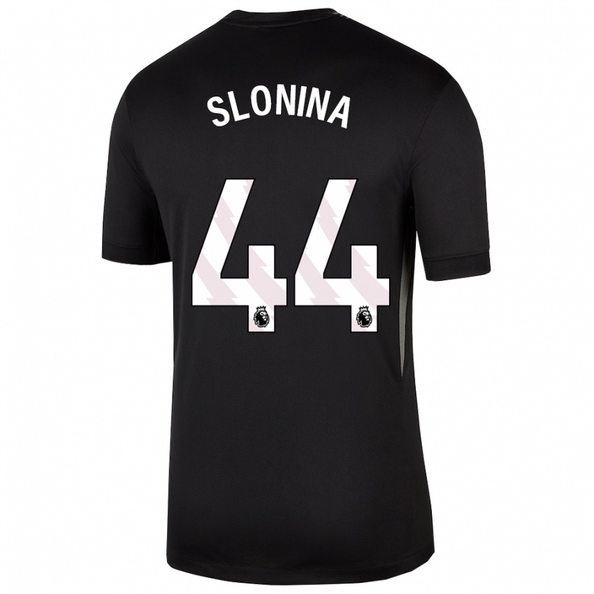 נשים גבריאל סלונינה #44 שחור לבן חולצת שוער 2025/26 חולצה קצרה