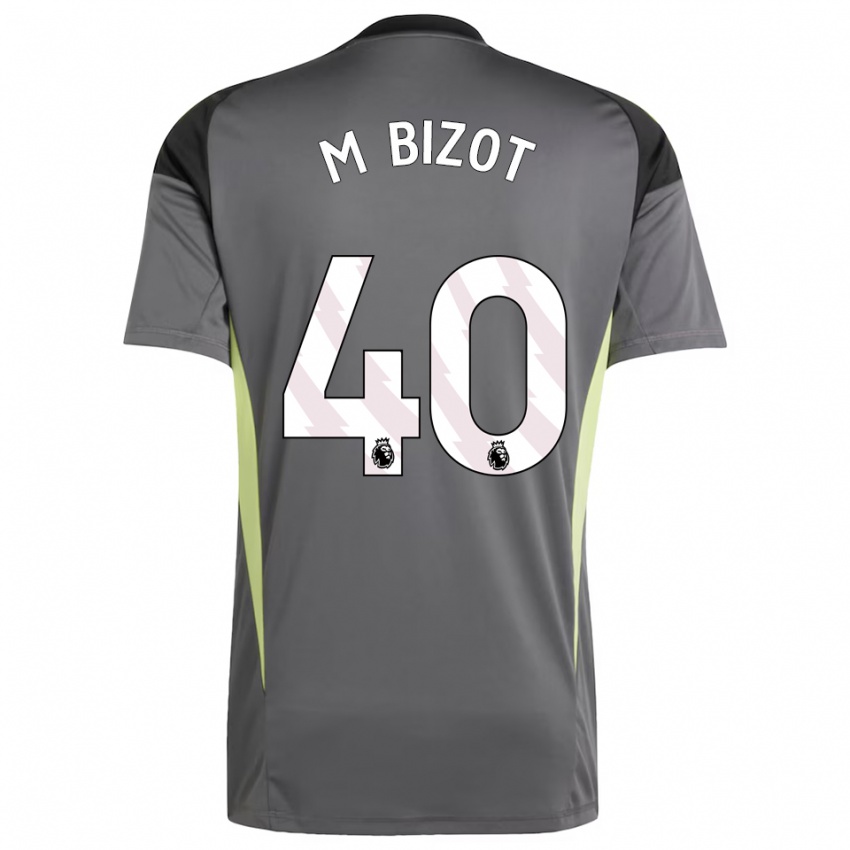 נשים מרקו ביזוט #40 אפור כהה שחור חולצת שוער 2025/26 חולצה קצרה