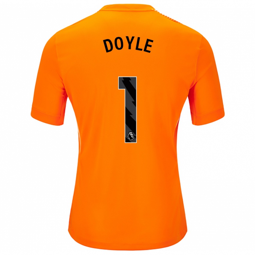 נשים Liam Doyle #1 כתום שחור חולצת שוער 2025/26 חולצה קצרה