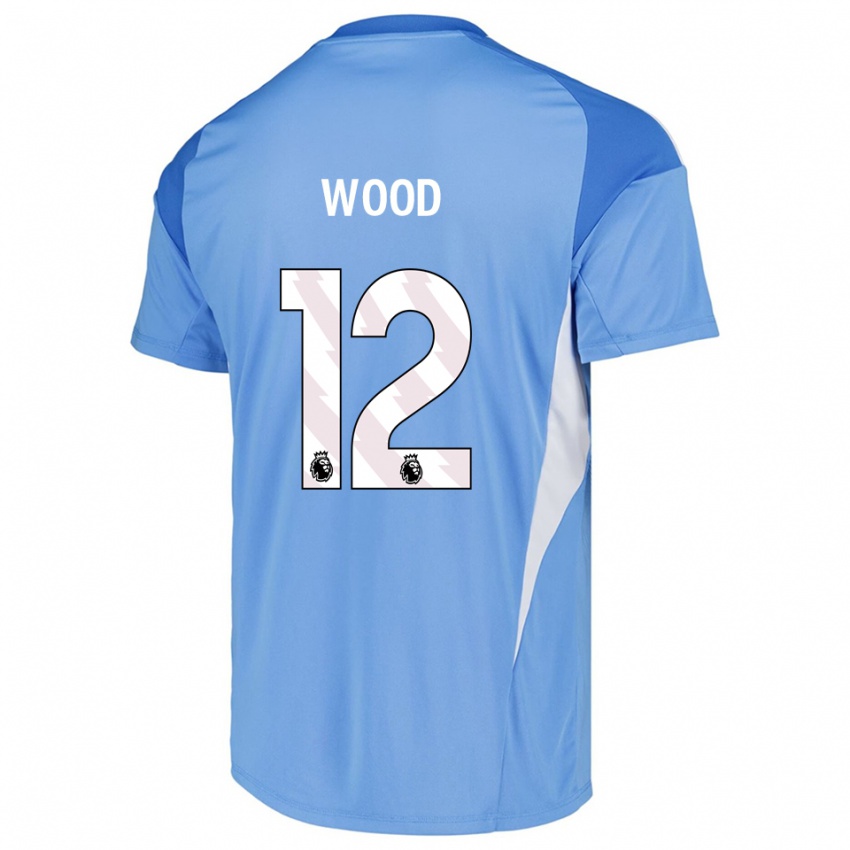 נשים אוליבר ווד #12 כחול שמיים לבן חולצת שוער 2025/26 חולצה קצרה