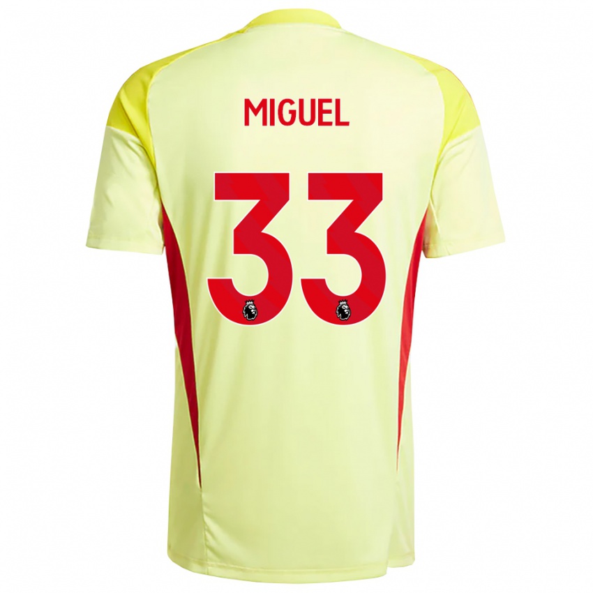 נשים קרלוס מיגל דוס סנטוס פריירה #33 צהוב בהיר כתום חולצת שוער 2025/26 חולצה קצרה