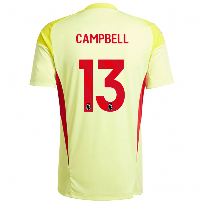 נשים לוק קמפבל #13 צהוב בהיר כתום חולצת שוער 2025/26 חולצה קצרה