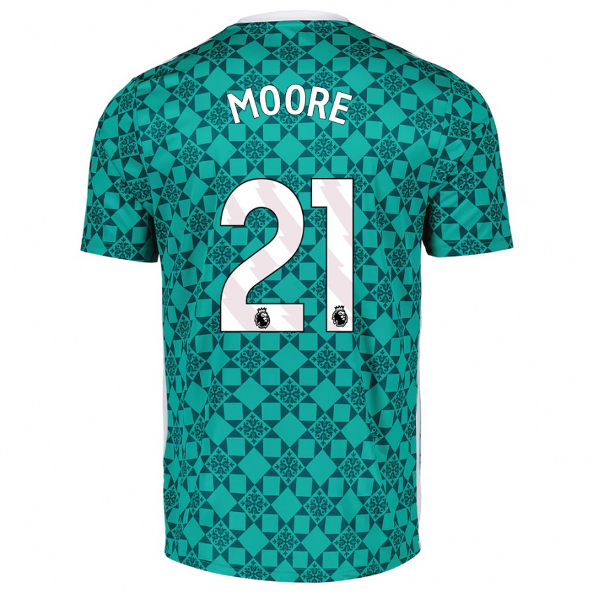 נשים סיימון מור #21 ירוק לבן חולצת שוער 2025/26 חולצה קצרה