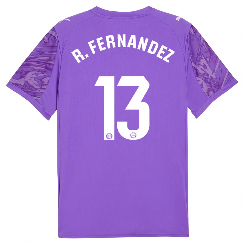 נשים ראול פרננדס #13 סגול לבן חולצת שוער 2025/26 חולצה קצרה