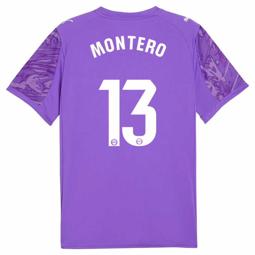 נשים רובן מונטרו פרננדס #13 סגול לבן חולצת שוער 2025/26 חולצה קצרה