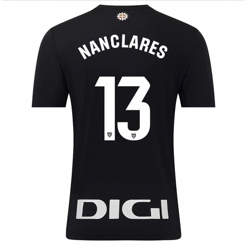 נשים אדריאנה נאנקלארס #13 שחור לבן חולצת שוער 2025/26 חולצה קצרה