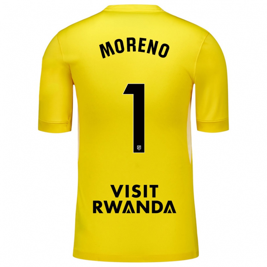 נשים Álvaro Moreno #1 צהוב שחור חולצת שוער 2025/26 חולצה קצרה