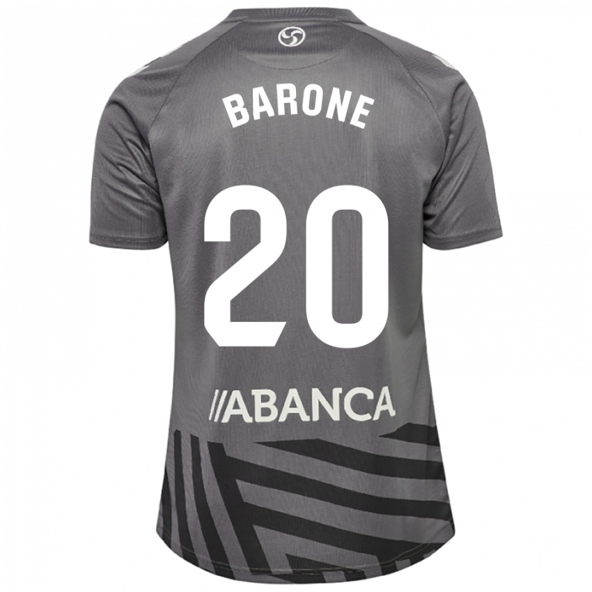 נשים Caio Barone #20 אפור כהה שחור חולצת שוער 2025/26 חולצה קצרה