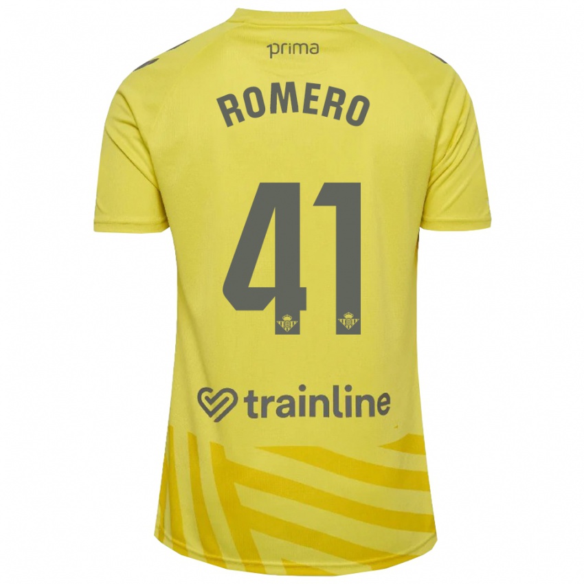 נשים José Romero #41 צהוב אפור חולצת שוער 2025/26 חולצה קצרה