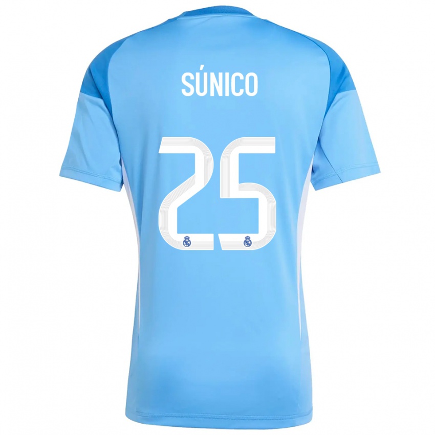 נשים גיירמו סוניקו אלונסו #25 כחול שמיים לבן חולצת שוער 2025/26 חולצה קצרה
