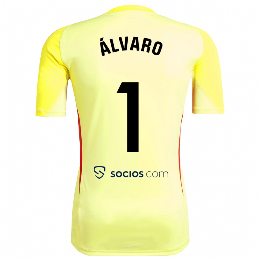 נשים אלבארו פרננדז #1 צהוב אדום שחור חולצת שוער 2025/26 חולצה קצרה