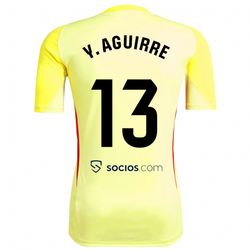 נשים יולנדה אגירה גוטיירס #13 צהוב אדום שחור חולצת שוער 2025/26 חולצה קצרה