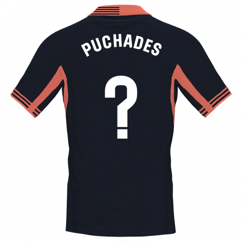 נשים Fran Puchades #0 שחור לבן כתום חולצת שוער 2025/26 חולצה קצרה