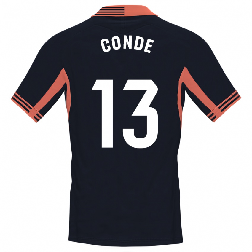 נשים דייגו קונדה #13 שחור לבן כתום חולצת שוער 2025/26 חולצה קצרה