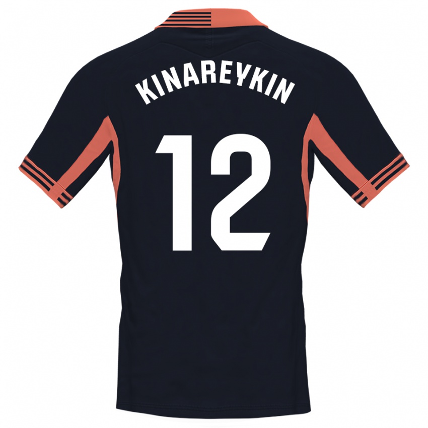 נשים יקיב קינרייקין #12 שחור לבן כתום חולצת שוער 2025/26 חולצה קצרה