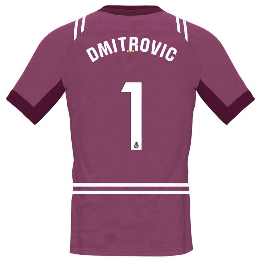 נשים מרקו דמיטרוביץ' #1 בורדו לבן חולצת שוער 2025/26 חולצה קצרה