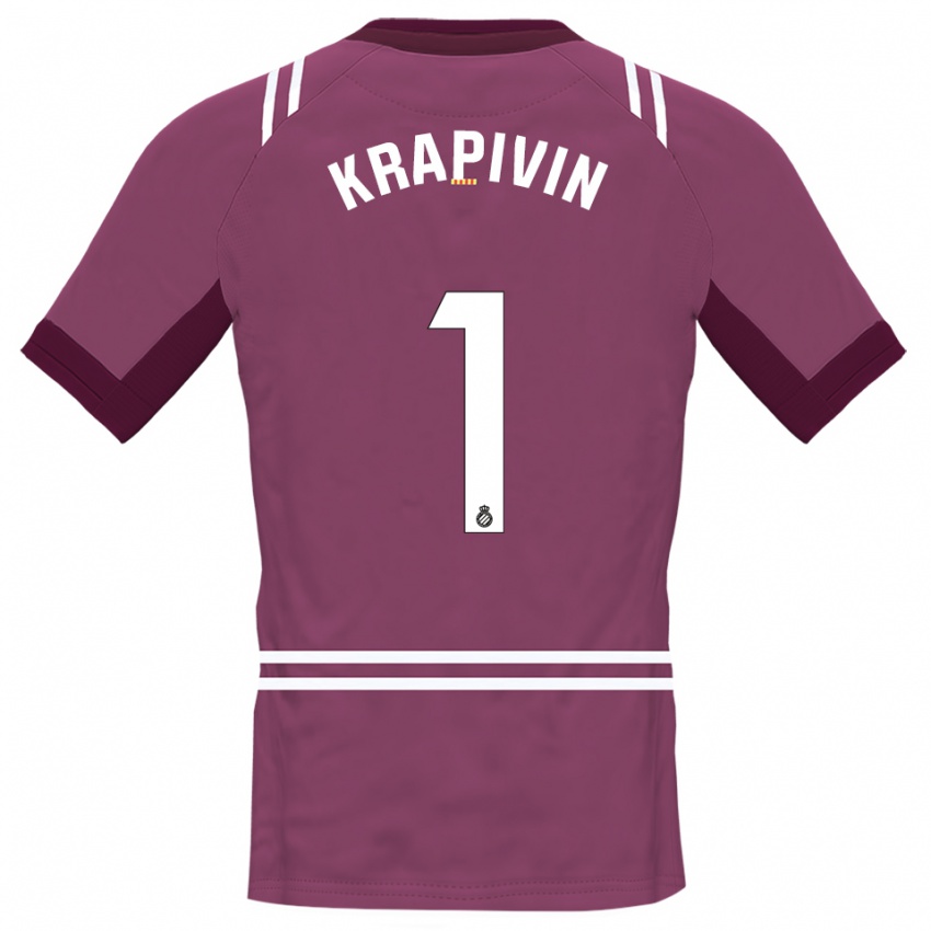 נשים Yegor Krapivin #1 בורדו לבן חולצת שוער 2025/26 חולצה קצרה