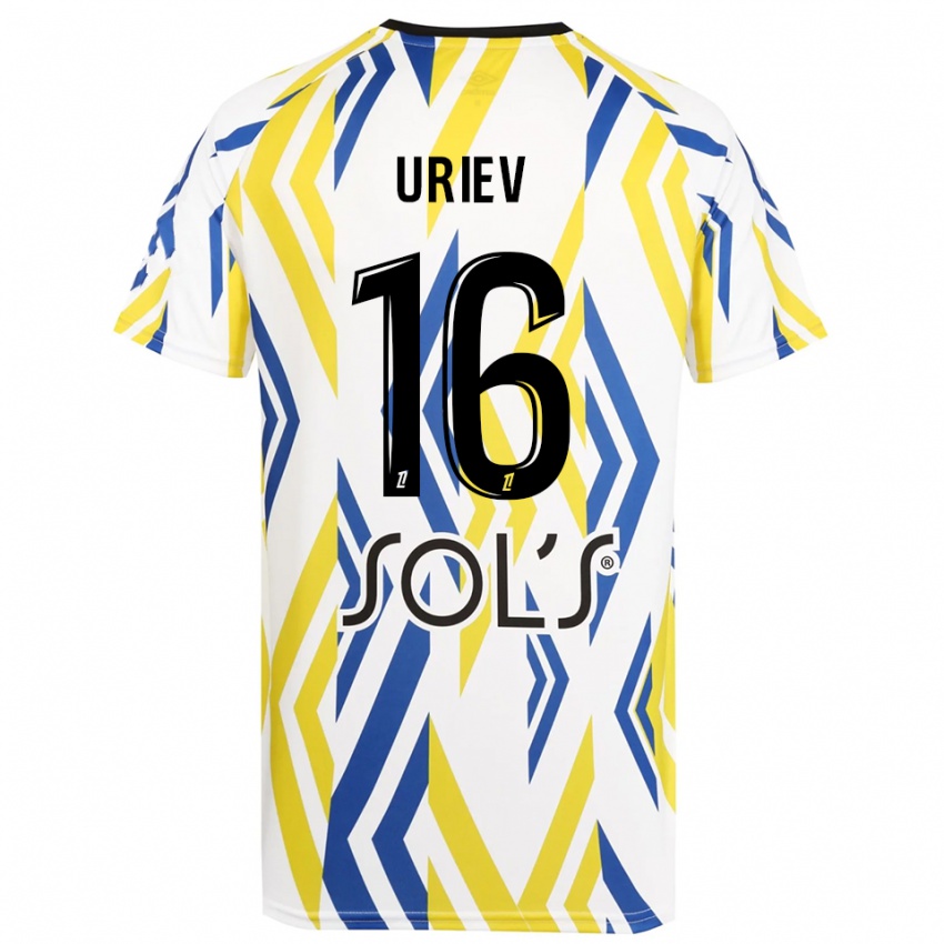 נשים Alan Uriev #16 לבן אדום כחול חולצת שוער 2025/26 חולצה קצרה