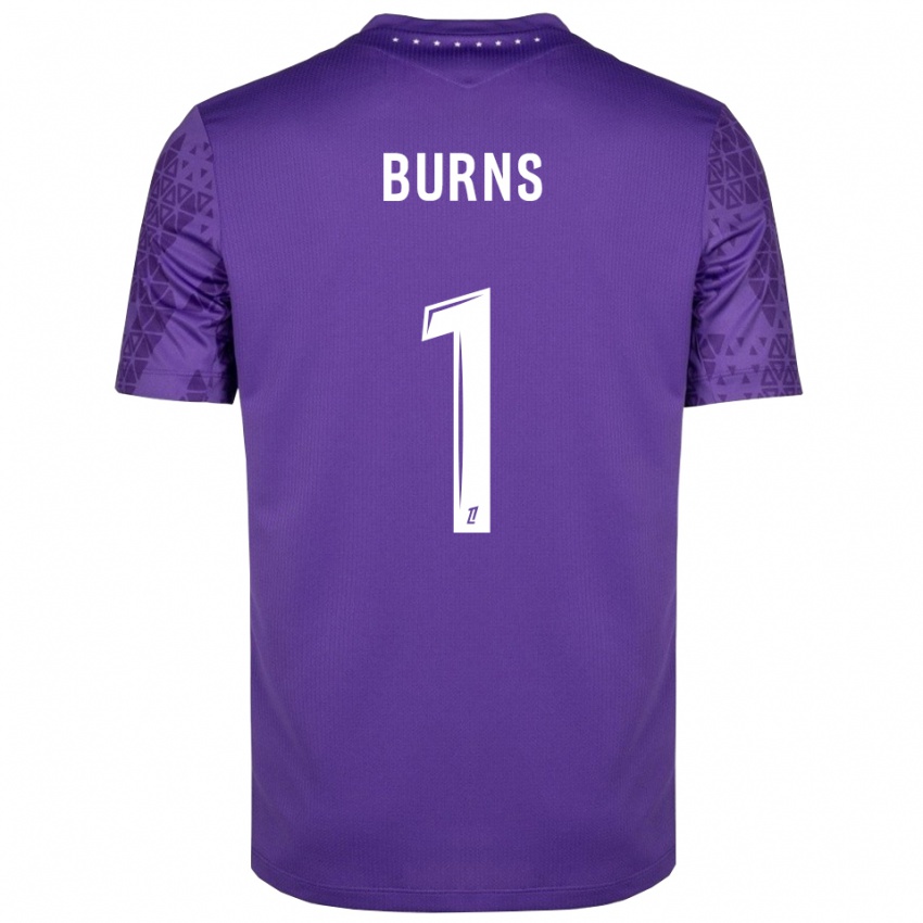 נשים Emily Burns #1 סגול לבן חולצת שוער 2025/26 חולצה קצרה