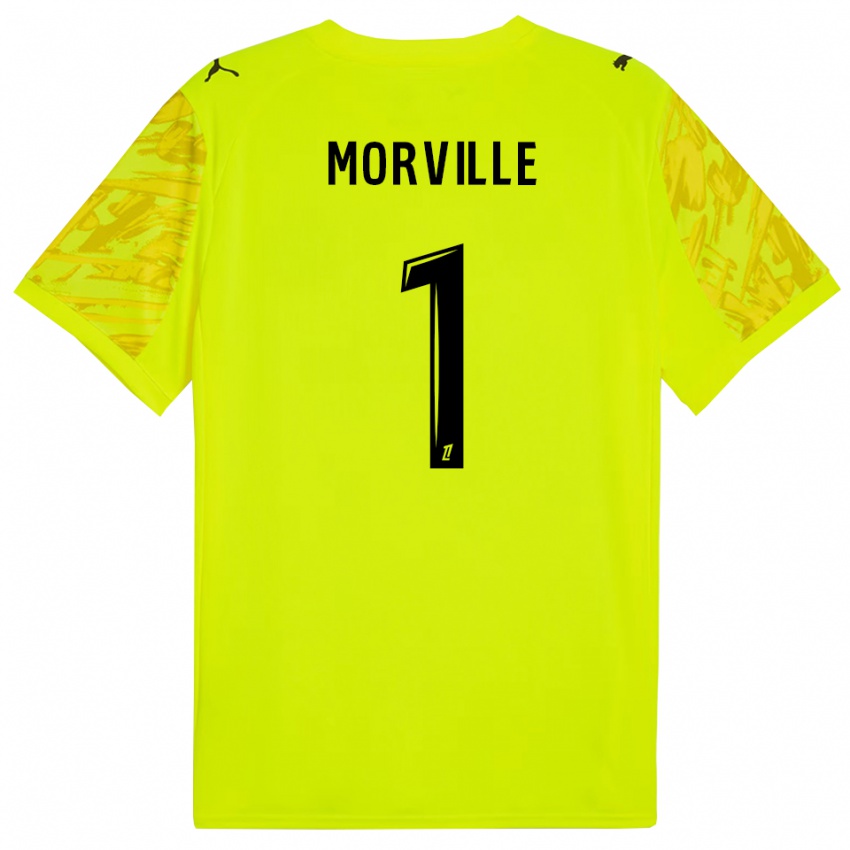 נשים מאטיס מורוויל #1 ירוק פלורסנט צהוב חולצת שוער 2025/26 חולצה קצרה