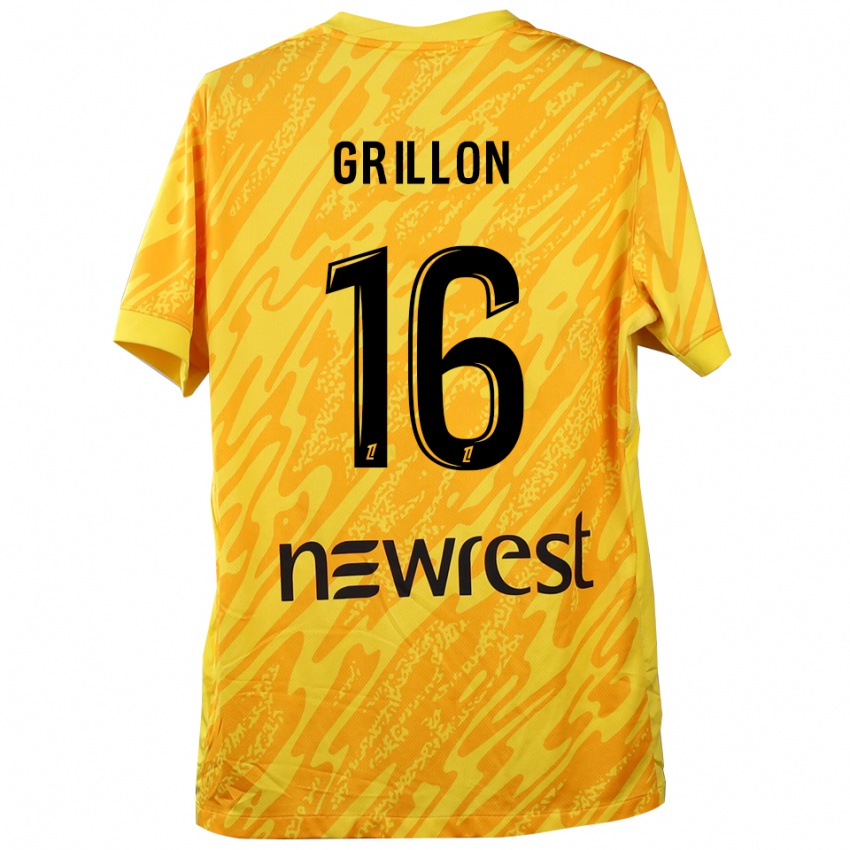 נשים גאל גרילון #16 צהוב שחור חולצת שוער 2025/26 חולצה קצרה