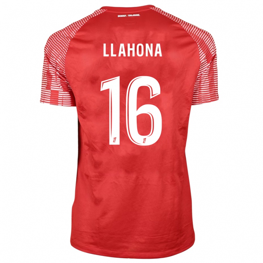 נשים Yann Llahona #16 אדום לבן חולצת שוער 2025/26 חולצה קצרה