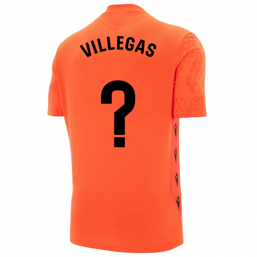 נשים Sergio Villegas #0 כתום שחור חולצת שוער 2025/26 חולצה קצרה