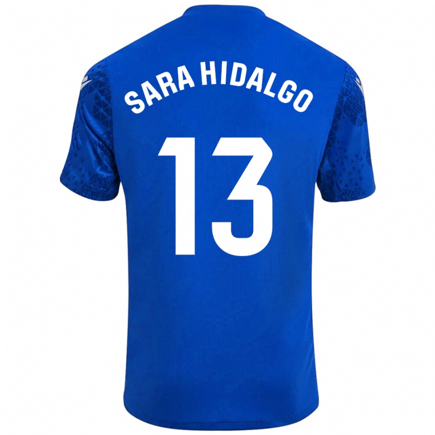 נשים Sara Hidalgo Merino #13 כחול לבן חולצת שוער 2025/26 חולצה קצרה