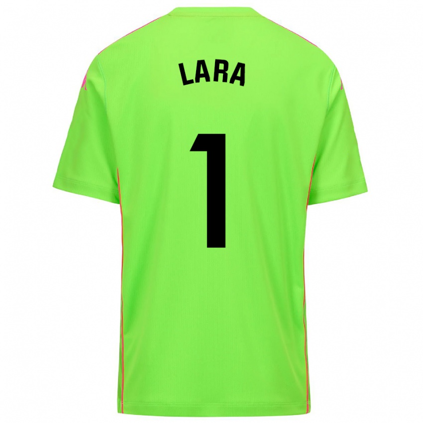 נשים Lara Lara De Las Heras Coello #1 ורוד עמוק לירימה חולצת שוער 2025/26 חולצה קצרה