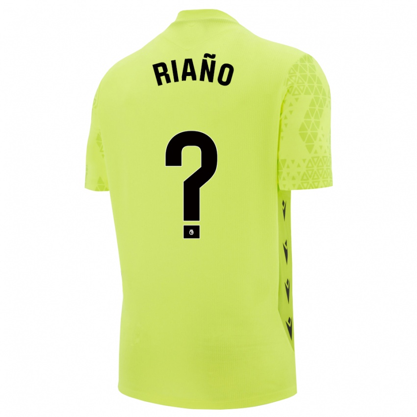 נשים Marcos Riaño #0 ירוק צהוב שחור חולצת שוער 2025/26 חולצה קצרה