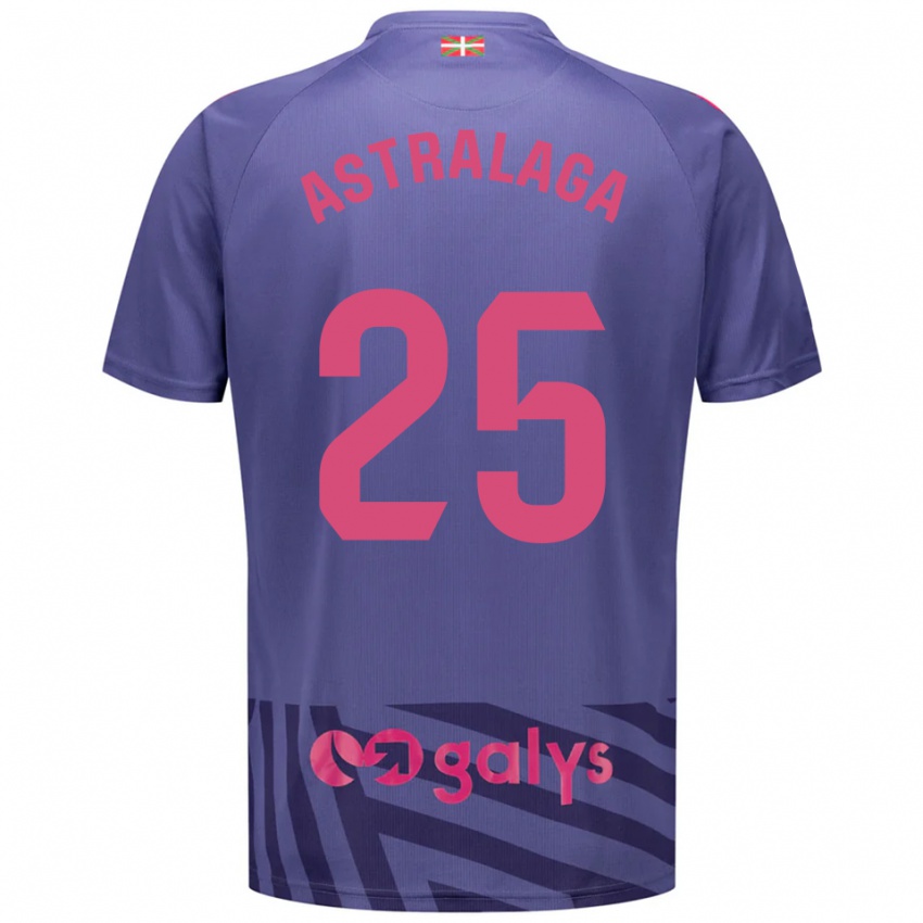 נשים Eunate Astralaga Aranguren #25 כחול אפור סגול חולצת שוער 2025/26 חולצה קצרה