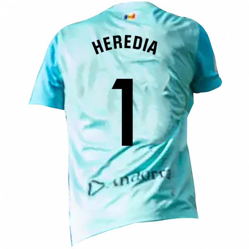 נשים Alex Heredia #1 ציאן שחור חולצת שוער 2025/26 חולצה קצרה