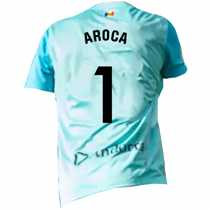 נשים Víctor Aroca #1 ציאן שחור חולצת שוער 2025/26 חולצה קצרה