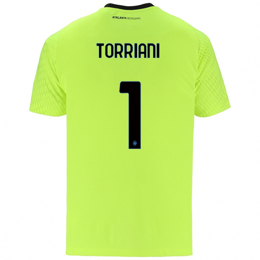 נשים אנדריאה טוריאני #1 ירוק צהוב אדום חולצת שוער 2025/26 חולצה קצרה