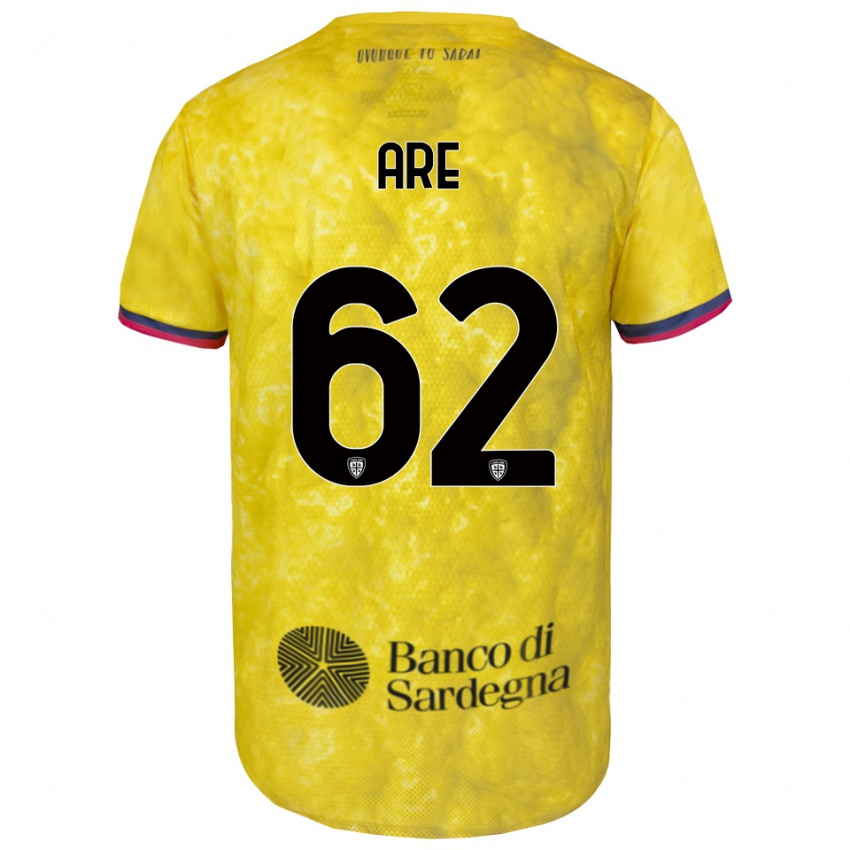 נשים עמנואל ארה #62 צהוב שחור חולצת שוער 2025/26 חולצה קצרה