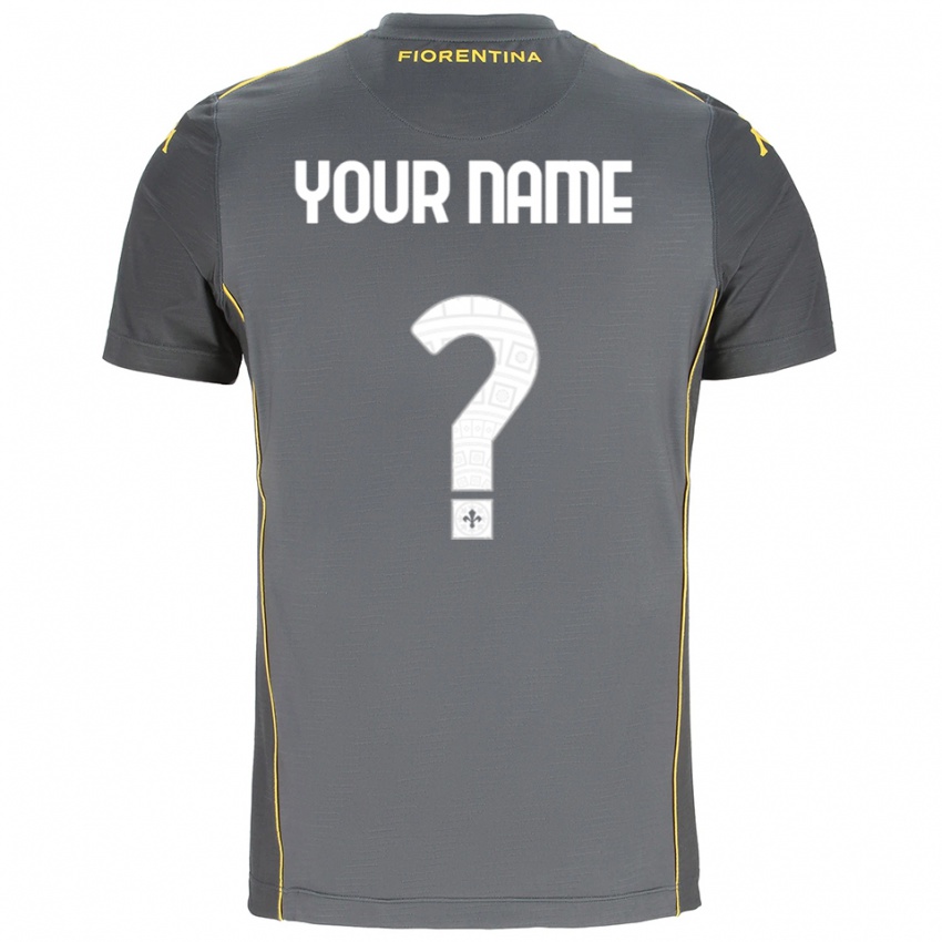 נשים פיורנטינה אפור כהה צהוב חולצת שוער 2025/26 חולצה קצרה